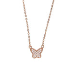 Butterfly Necklace Silver Jewelry Girls