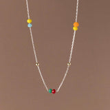 925 Silver Beads Multilevel Necklace For Women