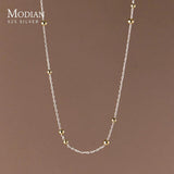 925 Silver Beads Multilevel Necklace For Women