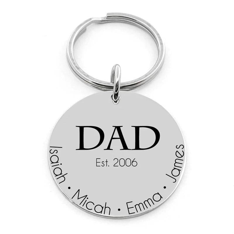 Customized Key Chain Gift for Dad Grandpa