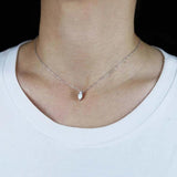 925 Silver Fire Opal Crown Pendant Necklace Wedding Jewelry