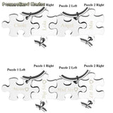 Stainless Steel Puzzle Key Chain Engraved Couple Keyring