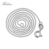 Kaletine 925 Silver Box Chain Necklace For Women Jewelry