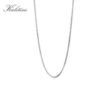 Kaletine 925 Silver Box Chain Necklace For Women Jewelry