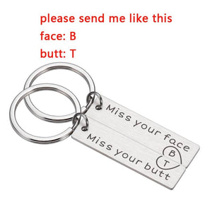 Engraved Love Letter Keychain Set for Couples