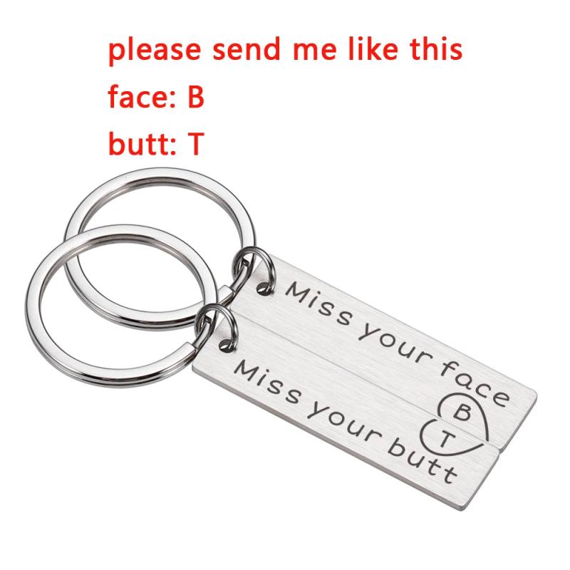 Engraved Love Letter Keychain Set for Couples