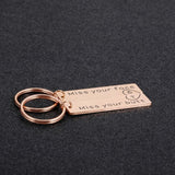 Engraved Love Letter Keychain Set for Couples