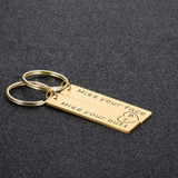 Engraved Love Letter Keychain Set for Couples