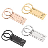 Engraved Love Letter Keychain Set for Couples