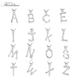 925 Silver Initial Letter Necklace CZ Jewelry Personalized