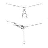 925 Silver Initial Letter Necklace CZ Jewelry Personalized