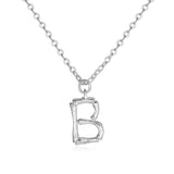 925 Silver Initial Letter Necklace CZ Jewelry Personalized