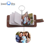 Custom Photo Album Keychains Vintage Style Brown Paper