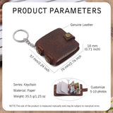 Custom Photo Album Keychains Vintage Style Brown Paper