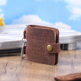 Custom Photo Album Keychains Vintage Style Brown Paper