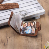 Custom Photo Album Keychains Vintage Style Brown Paper