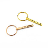 Cuboid Name Keychain Car Pendant Couple Gift