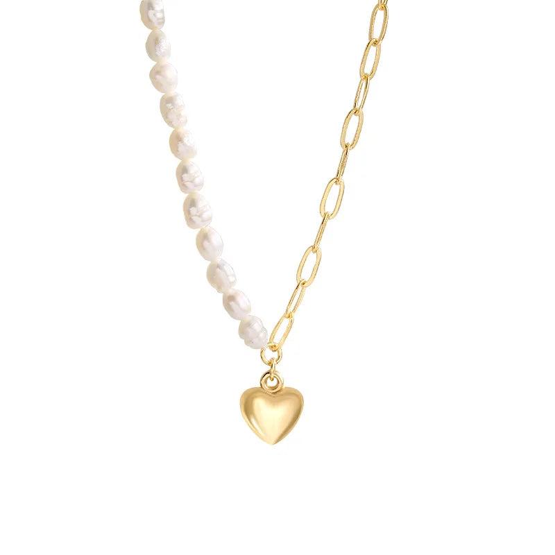 NC755 18KT Asymmetric Heart Pendant Necklace