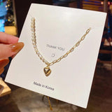 NC755 18KT Asymmetric Heart Pendant Necklace