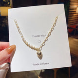 NC755 18KT Asymmetric Heart Pendant Necklace