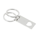 Couples Keychain Engraved Keyring Anniversary Gift