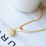 Hetian Jade Cloud Pendant Clavicle Chain Silver Jewelry