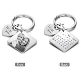 JewelOra Personalized Photo Keyring Name & Date Engraved Calendar