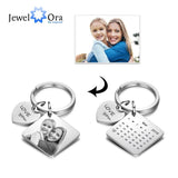 JewelOra Personalized Photo Keyring Name & Date Engraved Calendar