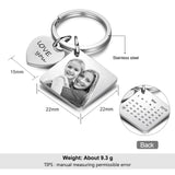 JewelOra Personalized Photo Keyring Name & Date Engraved Calendar