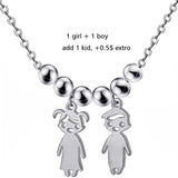 FLYANGEL Boy Girl DIY Engraved Name Necklace Jewelry Parents Memorial