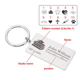 Industry Logo Keychains Personalized Studio Name Office For Coworker Leader Mana