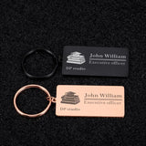 Industry Logo Keychains Personalized Studio Name Office For Coworker Leader Mana