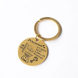 Custom Family Gift Keychain Engraved Photos Name Date Key Chain