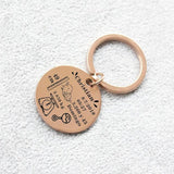 Custom Family Gift Keychain Engraved Photos Name Date Key Chain