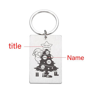 Personalized Family Member Name Gift Keychain