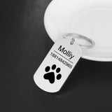 Lemegeton Personalized Dog Keychain Collar Pet ID Tag Engraved Name