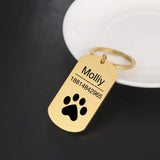 Lemegeton Personalized Dog Keychain Collar Pet ID Tag Engraved Name