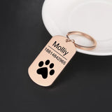 Lemegeton Personalized Dog Keychain Collar Pet ID Tag Engraved Name