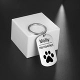 Lemegeton Personalized Dog Keychain Collar Pet ID Tag Engraved Name