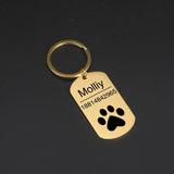 Lemegeton Personalized Dog Keychain Collar Pet ID Tag Engraved Name