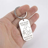 Lemegeton Baby Name Keychain Stainless Steel Dad Key Chain Ring