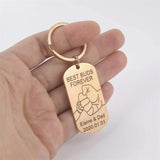 Lemegeton Baby Name Keychain Stainless Steel Dad Key Chain Ring
