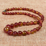 Multicolor Red Chalcedony Tower Chain Necklace 18inch