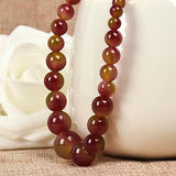 Multicolor Red Chalcedony Tower Chain Necklace 18inch