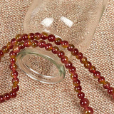 Multicolor Red Chalcedony Tower Chain Necklace 18inch