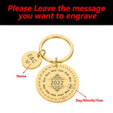 Personalized Calendar Keychain Engraved Keyring Anniversary Gift DIY Engraving