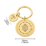 Personalized Calendar Keychain Engraved Keyring Anniversary Gift DIY Engraving