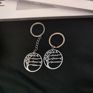 Custom Family Tree Keychain w/ Up to 6 Names
