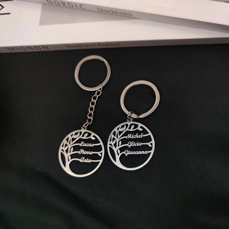 Custom Family Tree Keychain w/ Up to 6 Names