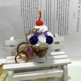 Cartoon Ice Cream Milk Tea Cup Keychain Couple Accessories
